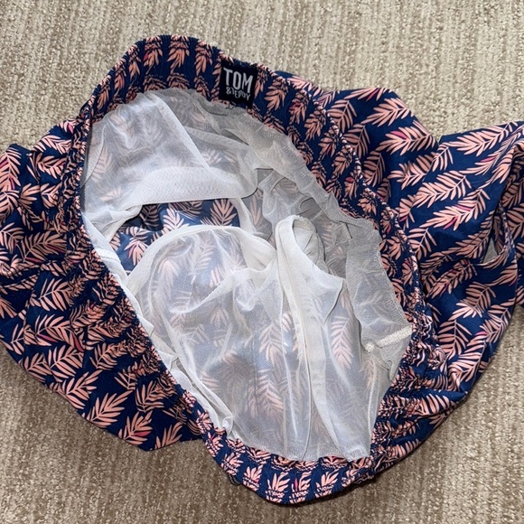 Tom & Teddy Men’s XL Lined Swim Trunks Navy Pink Polyester Beach Shorts - Picture 11 of 16